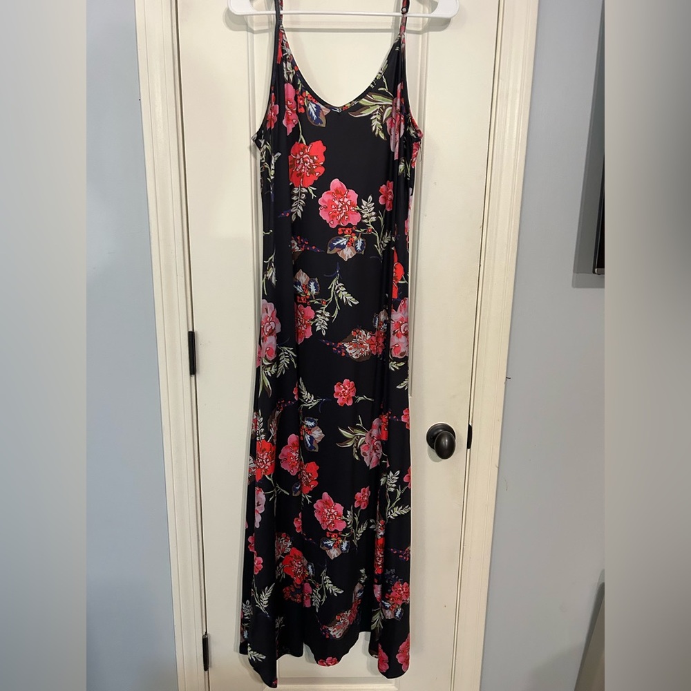 Floral Black Dress